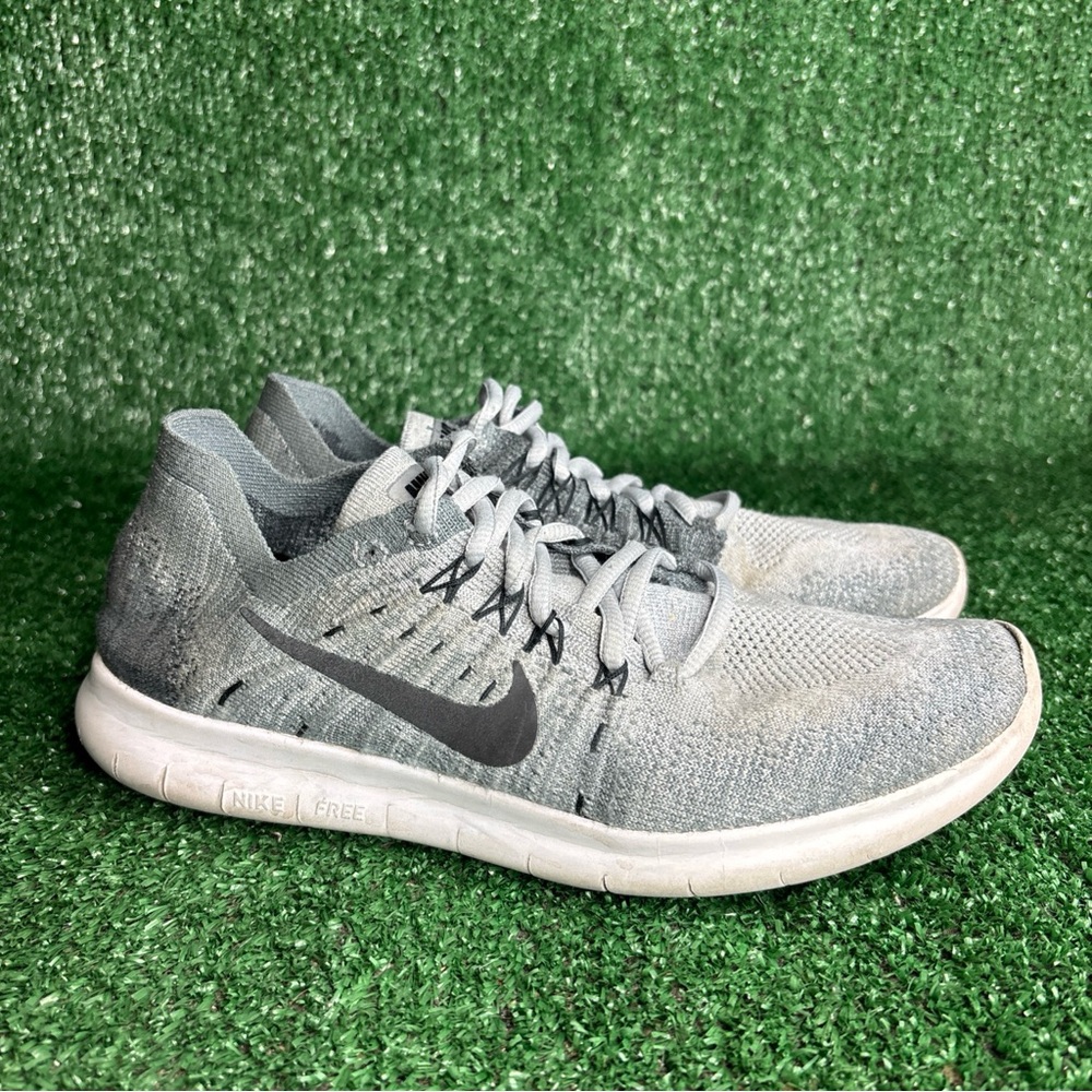Nike Free RN Flyknit‎ 2017 Women's Running Shoes 880844-002 Wolf Gray Size 8.5